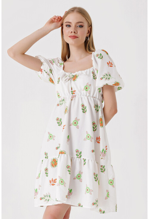 2351 Kloş Poplin Elbise