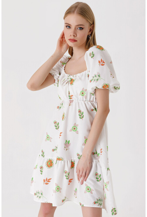 2351 Kloş Poplin Elbise