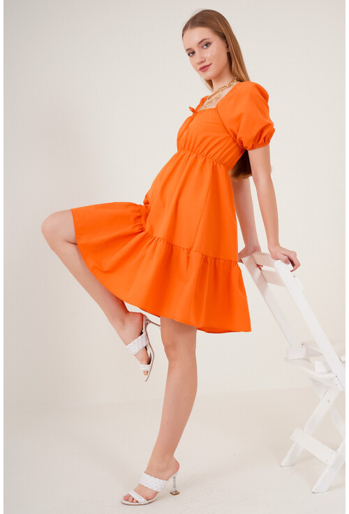 2351 Kloş Poplin Elbise