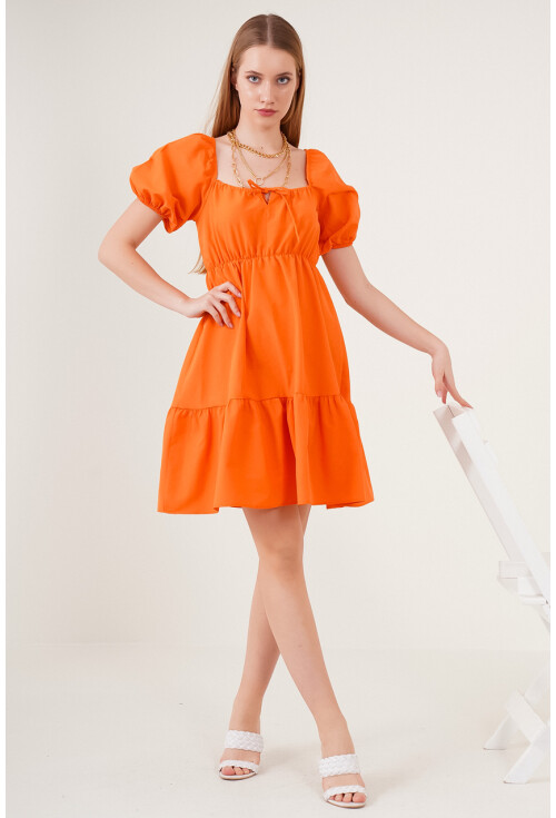 2351 Kloş Poplin Elbise