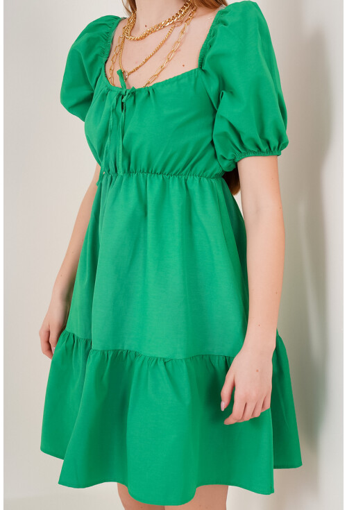 2351 Kloş Poplin Elbise
