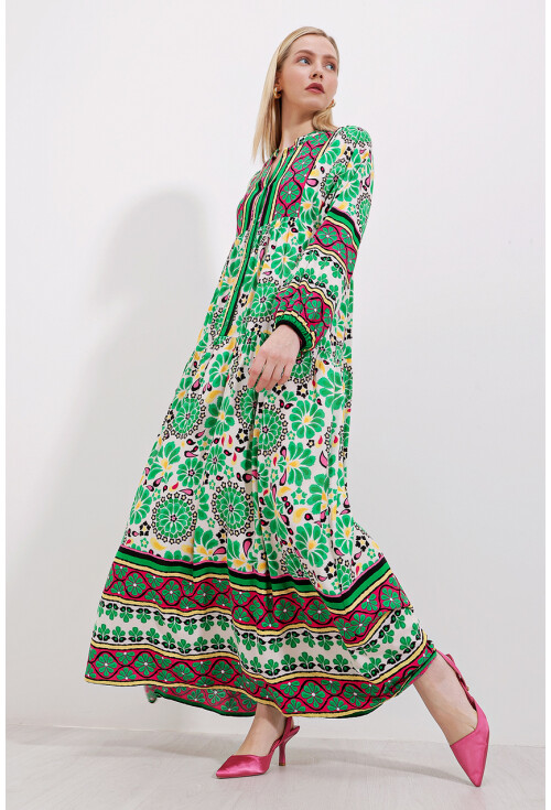 2423 Authentic Patterned Dress