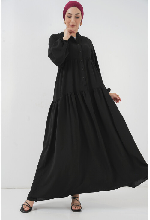 2527 Kadın Uzun Tesettür Elbise