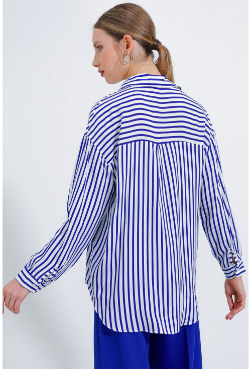 3900 Oversize Uzun Basic Gömlek