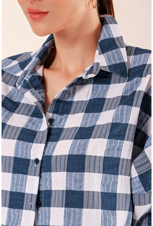 3900 Oversize Uzun Basic Gömlek