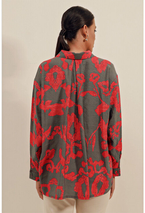 3900 Oversize Uzun Basic Gömlek