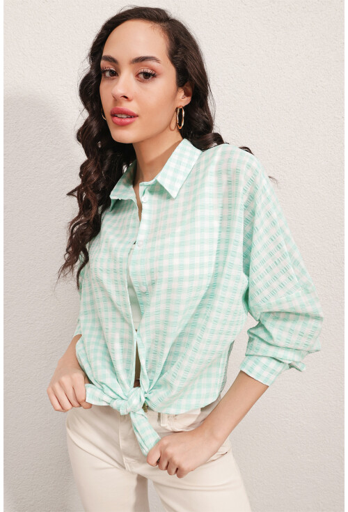 3900 Oversize Uzun Basic Gömlek
