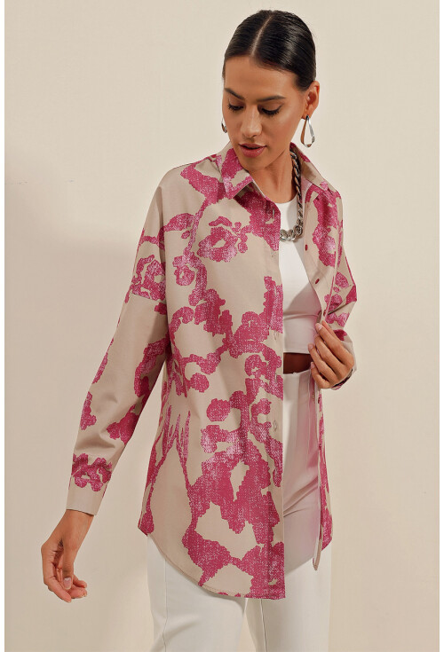 3900 Oversize Uzun Basic Gömlek