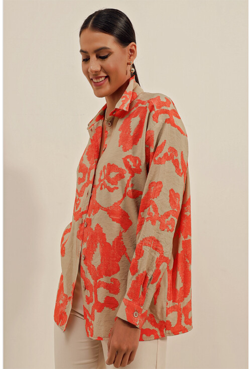 3900 Oversize Uzun Basic Gömlek