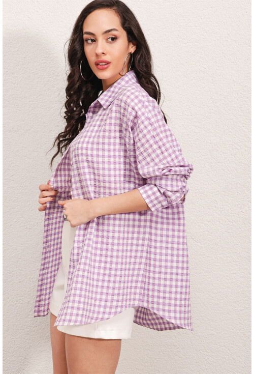 3900 Oversize Uzun Basic Gömlek