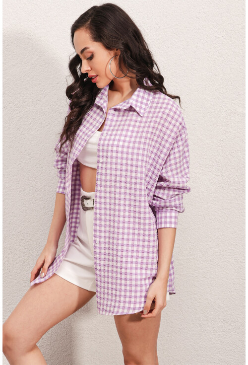 3900 Oversize Uzun Basic Gömlek