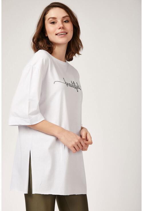 4157 Beautiful Yazılı T-Shirt