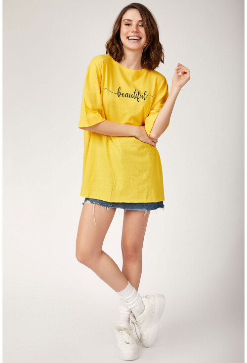 4157 Beautiful Yazılı T-Shirt