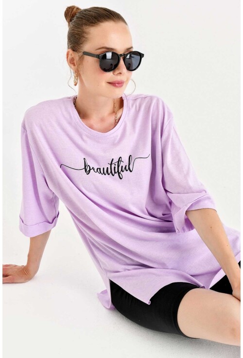 4157 Beautiful Yazılı T-Shirt