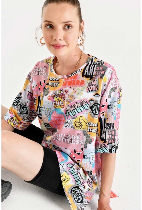 4165 Grafik Desen T-Shirt
