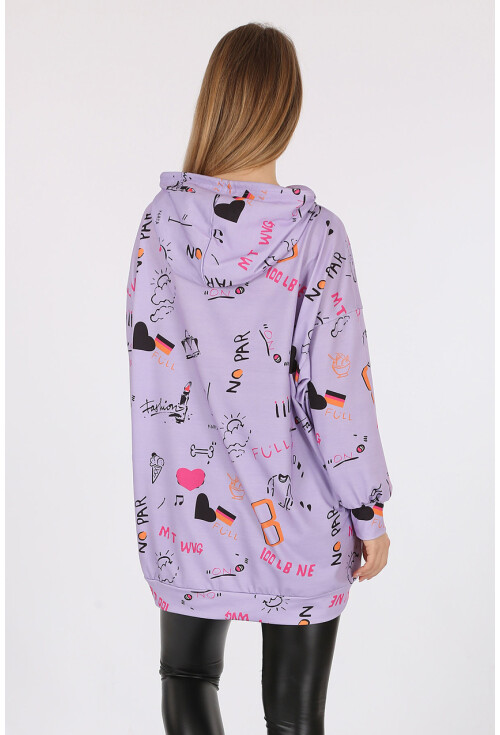 4289 Kapüşonlu Oversize Sweatshirt