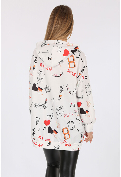 4289 Kapüşonlu Oversize Sweatshirt