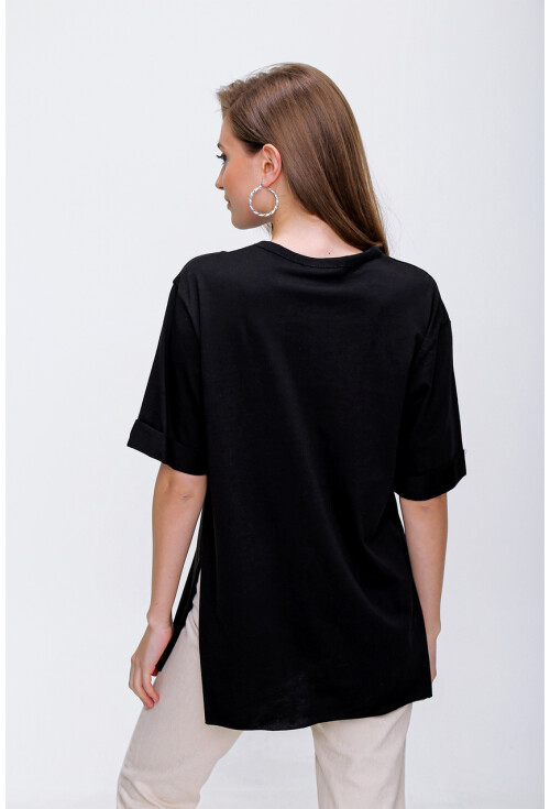 4296 Kaplan Baskılı T-Shirt