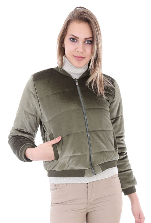 5068 Fermuarlı Kadife Mont
