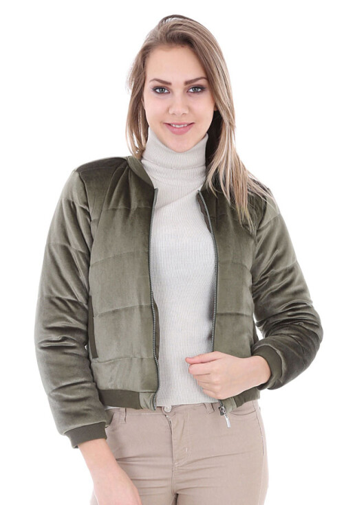5068 Fermuarlı Kadife Mont