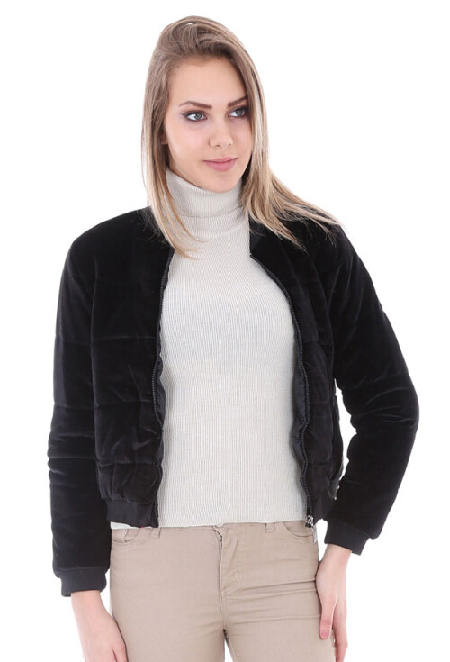 5068 Fermuarlı Kadife Mont