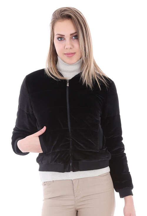 5068 Fermuarlı Kadife Mont