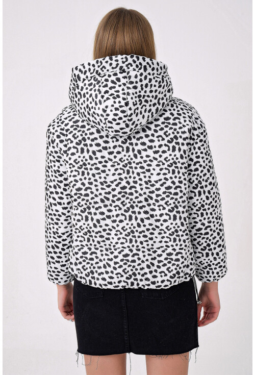 5125 Patterned Puffer Coat