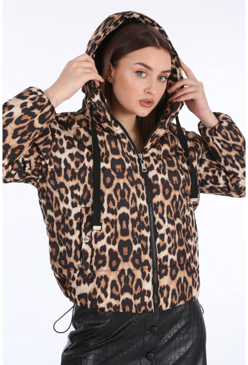 5125 Patterned Puffer Coat