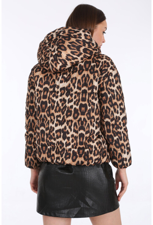 5125 Patterned Puffer Coat