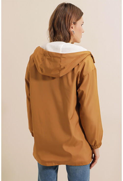 5159 Fur-Lined Boyfriend Coat