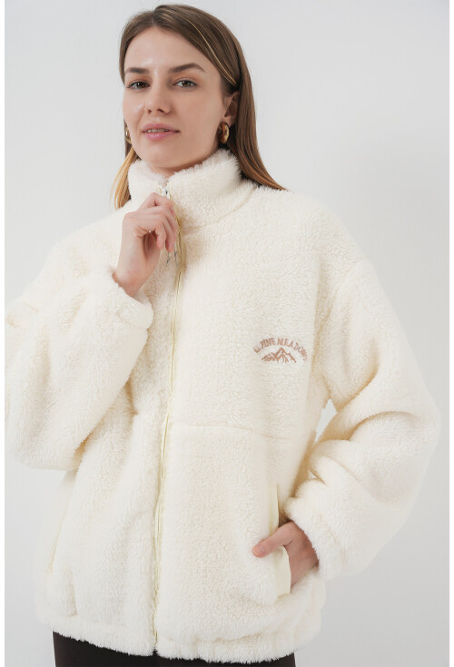 5212 Kadın Oversize Peluş Ceket Mont