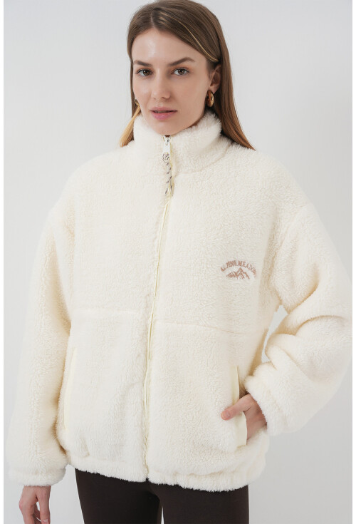 5212 Kadın Oversize Peluş Ceket Mont