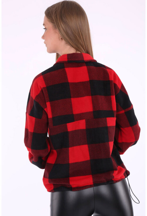55303 Kanguru Cep Yakalı Polar Sweatshırt