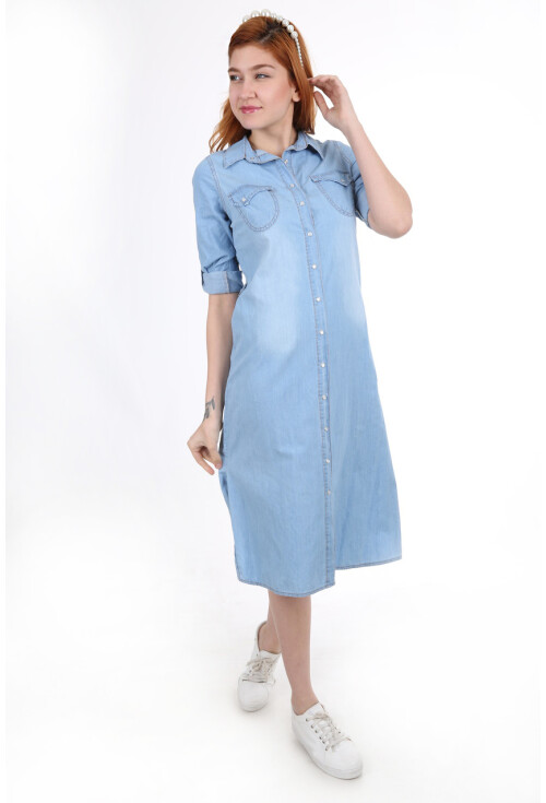 5603 Boydan Çıtçıtlı Tunik