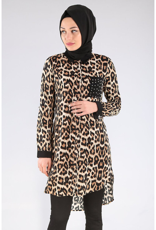 5622 Desenli Tesettür Tunik