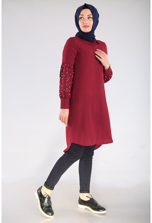 5624 İncili Tesettür Tunik