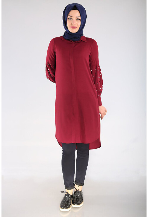 5624 İncili Tesettür Tunik