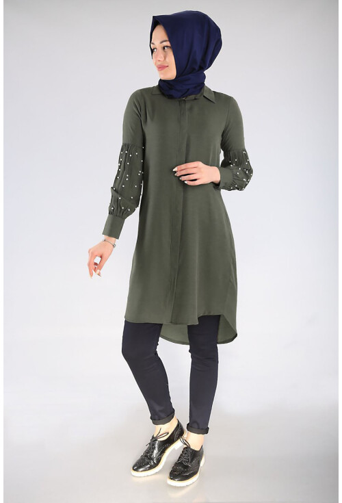 5624 İncili Tesettür Tunik