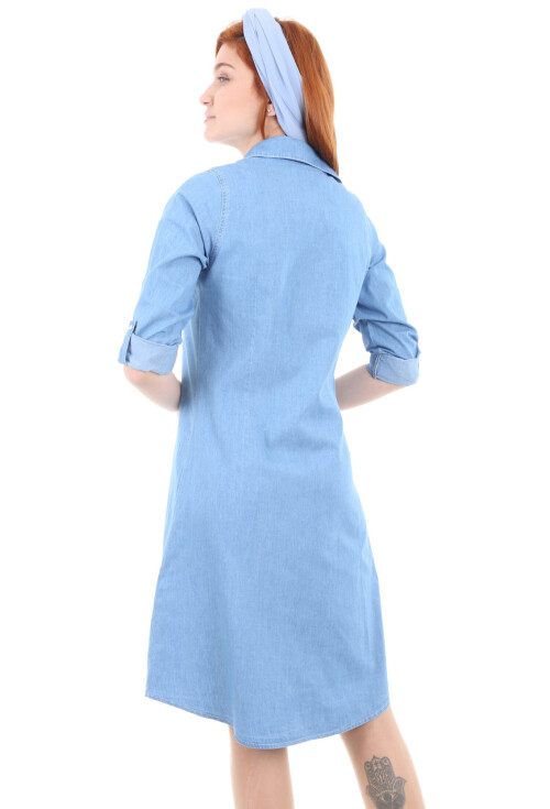 5702 Çift Cepli Kot Tunik