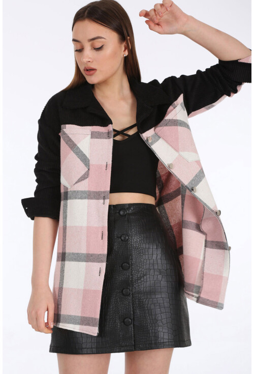 5810 Ekose Desen Oversize Tunik