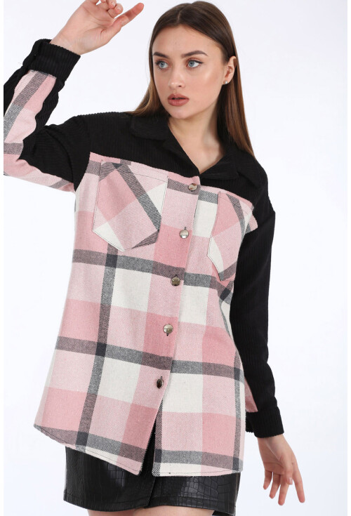 5810 Ekose Desen Oversize Tunik