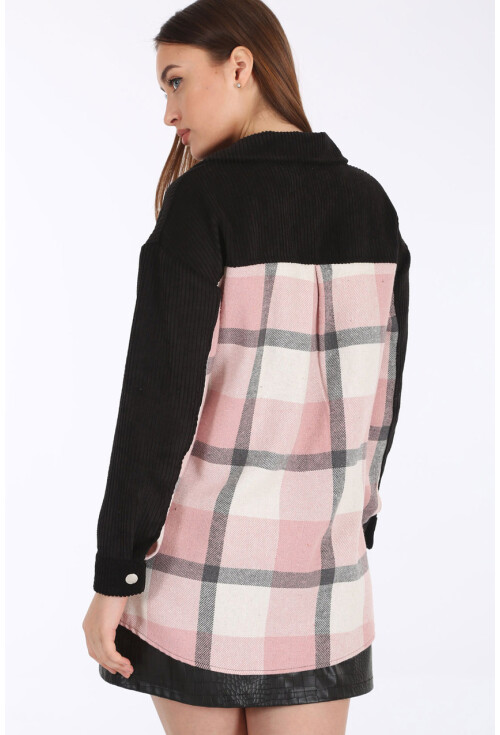 5810 Ekose Desen Oversize Tunik