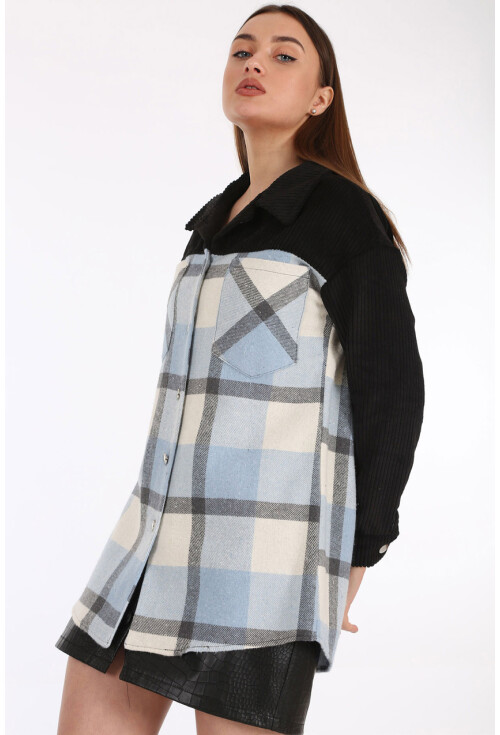 5810 Ekose Desen Oversize Tunik