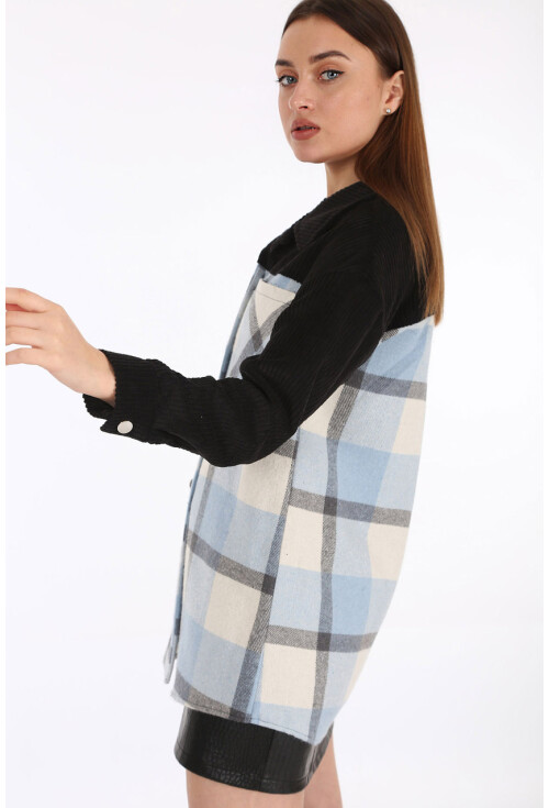 5810 Ekose Desen Oversize Tunik