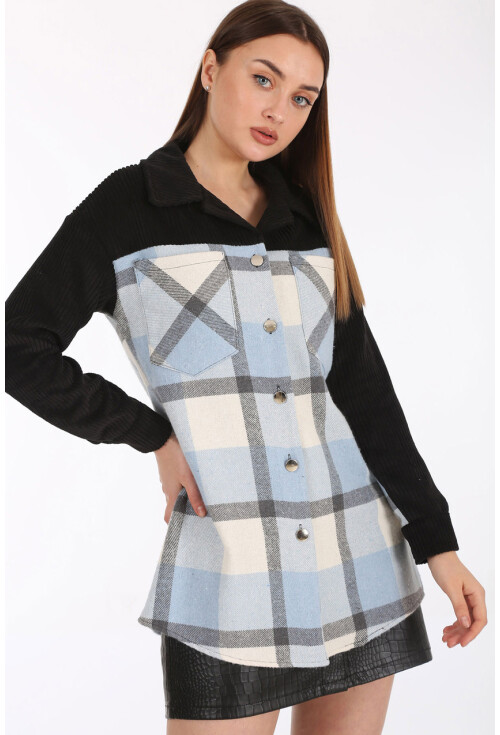 5810 Ekose Desen Oversize Tunik
