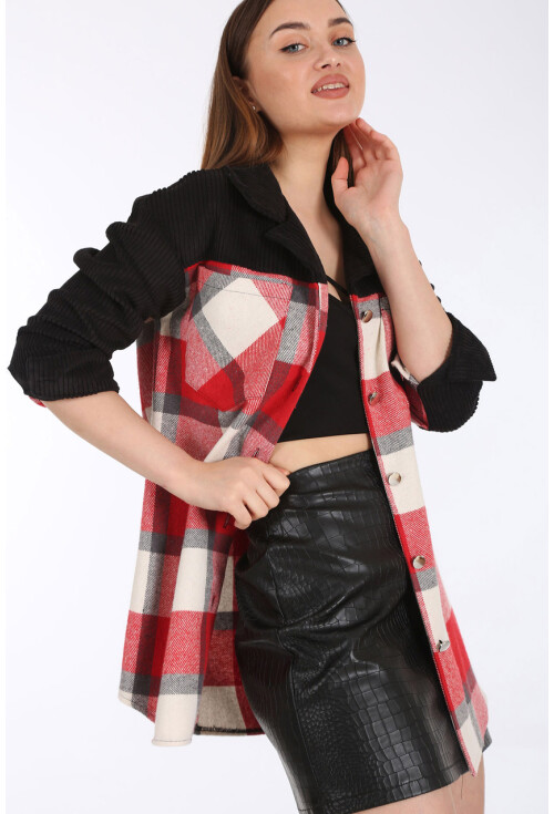 5810 Ekose Desen Oversize Tunik