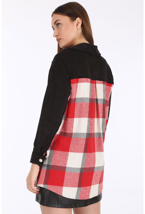 5810 Ekose Desen Oversize Tunik