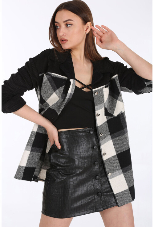 5810 Ekose Desen Oversize Tunik