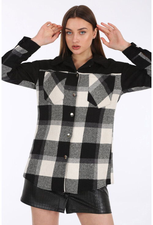 5810 Ekose Desen Oversize Tunik