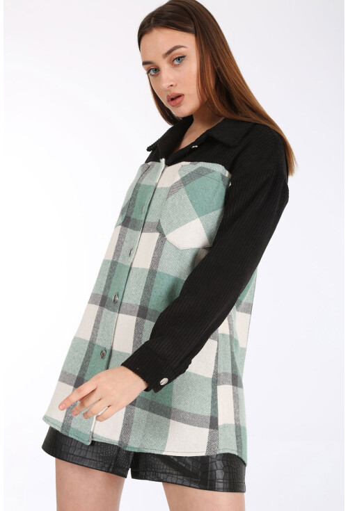 5810 Ekose Desen Oversize Tunik